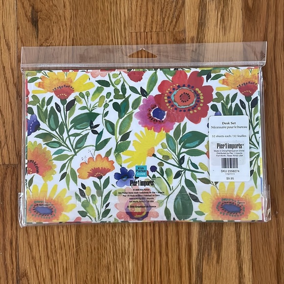 NWT Pier 1 Floral Desk Set - Picture 2 of 2
